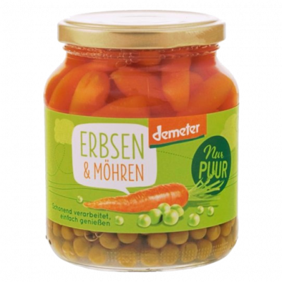 Erbsen und Möhren im Glas (350g) NEU